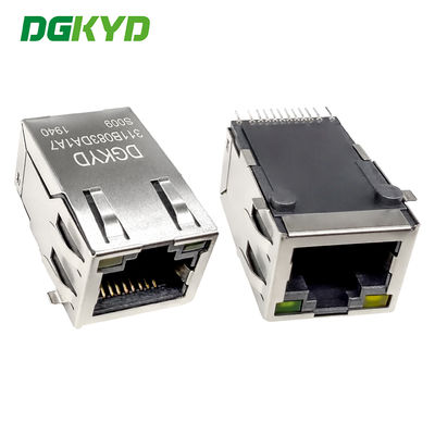 LED와 DGKYD311B083DA1A7S009 SMT RJ45 자기잭 100 베이스-티 조정 플레이트