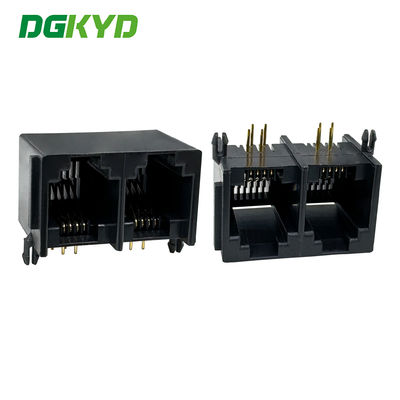 RJ11 이더넷 포트 커넥터 1X2, 이어 인터페이스 6P6C DGKYD5523E1266IWA1DY4