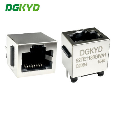 RJ45 수직, 귀 망 포트, 빛, 보호 발, 4.24mm DGKYD52TE1188GWA1D20B4