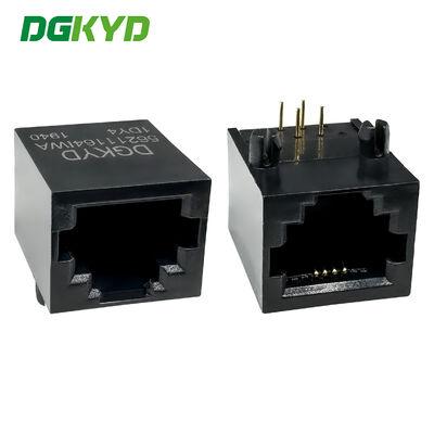 RJ11 인터페이스 커넥터 6P4C 전체 플라스틱 무광 산업용 네트워크 포트 DGKYD56211164IWA1DY4