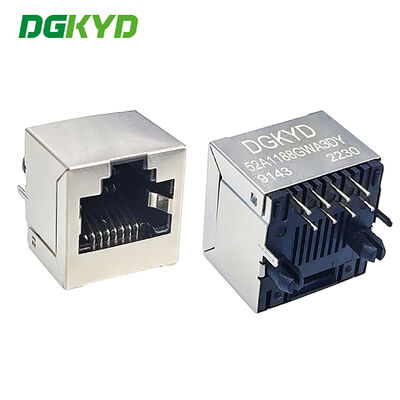 DGKYD52A1188GWA3DY9143 52A RJ45 8P8C 커넥터 직선 180도 소켓