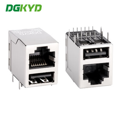 RJ45 USB 2.0 소켓으로 빛 스트립 차단 없이 100Mbps 통합 필터 KRJ-007DWWUSBNL