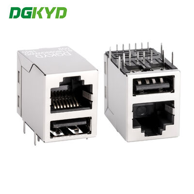 RJ45 싱글 USB 2.0 100Mbps 커넥터 6U 네트워크 인터페이스 DGKYD611B099GWWD009