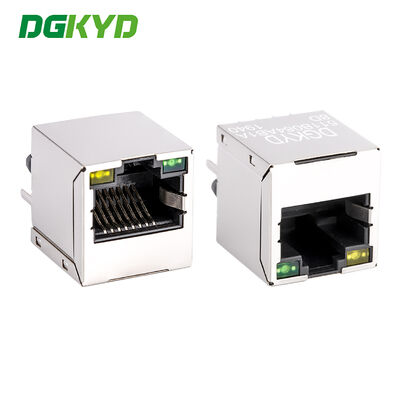 DGKYD511B084AB1A8D 수직 RJ45 트랜스포머 100Mbps 통합 필터 크리스탈 헤드 업 네트워크 인터페이스