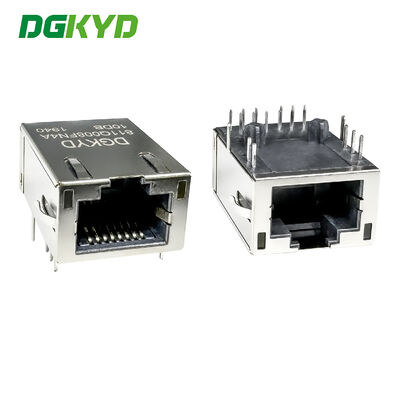 RJ45 싱글 포트 커넥터, 상단 탄성 CAT5 기가비트 통합 필터, LED 라이트 DGKYD811Q008FN4A10DB