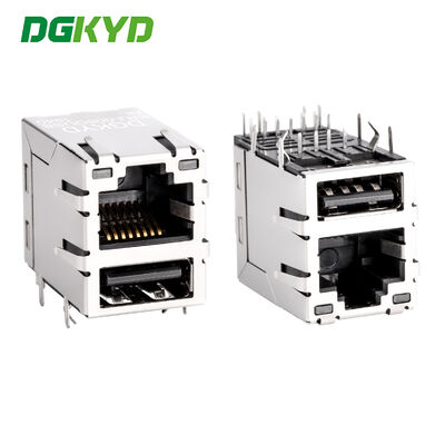 USB 2.0 소켓과 RJ45 기가 비트 통합 필터 네트워크 포트 커넥터 KRJ-008QUSBNL