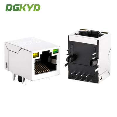 RJ45 커넥터 모듈식 잭 내장 통합 필터 빛 보호 인터페이스와 금 접착 6u
