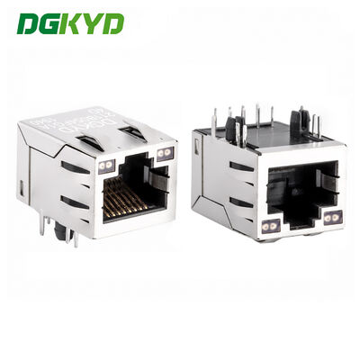 100Mbps 필터, 듀얼 컬러 LED 표시등 및 6U 금도금 RJ45 차폐 커넥터