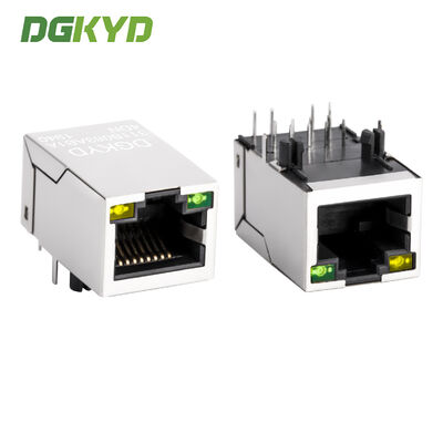 100Mbps 차폐 RJ45 이더넷 커넥터 (내장 트랜스포머 및 LED 표시등 포함)