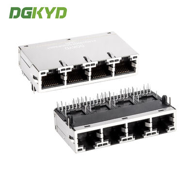 복수 포트 RJ45 커넥터 PCB 통신을 위한 통합된 자기 8p12c 포 필터