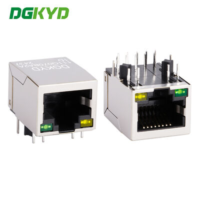 10PIN RJ45 트랜스포머와 빛 및 보호 기가비트 이더넷 RJ45 보호 커넥터 DIP 마운트