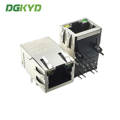 Cat5 이더넷 소켓 OEM 위로 DGKYD311B029DB1A4DN PCB 통합된 자기학 알제이 사십오 잭 모듈 탭 탑재